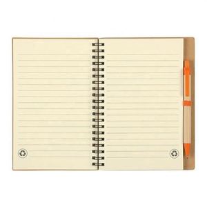 Steno <b>Notebook</b> with Pen Holder, Spiral <b>Lined</b> Notepad for Writing, Kraft Paper Cover Small Pocket <b>Notebooks</b> - Product Image 3