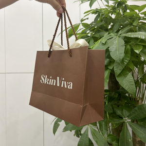 Sac d'emballage en papier de luxe personnalisé, cosmétiques, vêtements, shopping, poignée découpée, sac cadeau personnalisé avec votre propre logo - Product Image 3