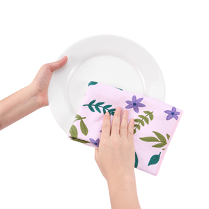 ผ้าขนหนูไมโครไฟเบอร์ดูดซับ<span class=keywords><strong>ชา</strong></span>ผลไม้ผ้าแห้งเร็วสี่แพ็คพิมพ์ดิจิตอลลาย<span class=keywords><strong>ดอกไม้</strong></span>ตามสั่ง - Product Image 2