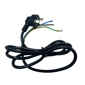 Sertifikasi pabrik 3*0.75 5FT 220v AU standar 2 prong AC kabel listrik kabel ekstensi untuk peralatan rumah kabel suplai daya