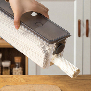 Wholesale Rectangular Kitchen Coarse Grains Storage Container Italian Pasta Storage <strong>Box</strong> Plastic Quantitative <strong>Noodle</strong> <strong>Box</strong> - Product Image 1
