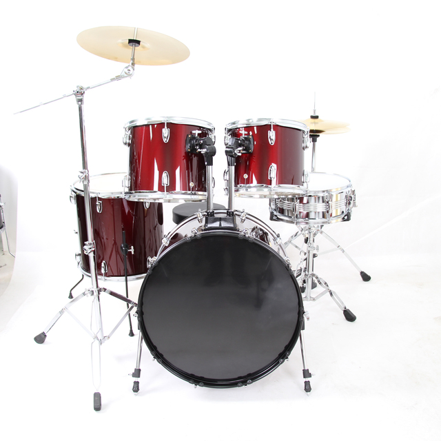 5-Piece Complete Full Size Adult Drum Set Musical Instruments