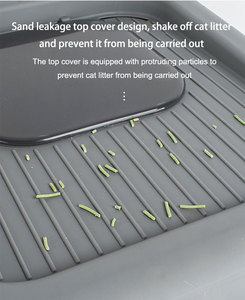 Pet malzemeleri kedi kum kabı tamamen kapalı süper büyük katlanır kedi kum kabı - Product Image 6