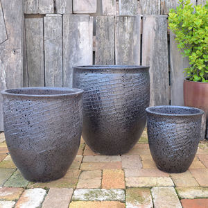 Un ensemble de 3 pots de plantes d'intérieur de fleurs bon marché de vente spéciale <span class=keywords><strong>pot</strong></span> en céramique grands pots de fleurs en céramique - Product Image 3