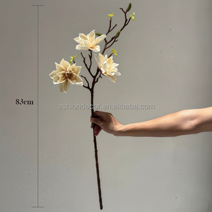仿真三头手提式春梅玉兰仿真玉兰花束婚礼装饰花 - Product Image 5
