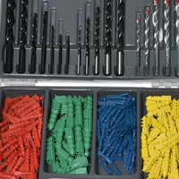Kit de 300 forets hélicoïdaux en acier au carbone pour perceuse électrique, accessoires de menuiserie domestique, avec boîte