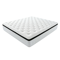 Matelas hybride moderne et durable à ressorts ensachés, 25 cm d'épaisseur, fourni directement par l'usine, logo personnalisé, mousse ondulée en boîte pour projets hôteliers