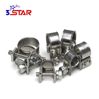 Mini abrazadera de manguera de acero inoxidable resistente y duradera abrazadera de clip de tubo