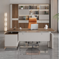 Bureau de direction en L personnalisable, durable, moderne, ergonomique, réglable, autoportant, extensible et écologique