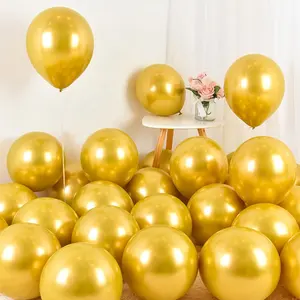 FENGCHE 12 inches Shinny Wedding Birthday Round Helium Globos Metal Color Purple Red Blue Golden Metallic Latex Ballon Balloon