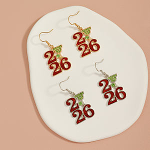 Modeoorhangers Nieuwste Mode <span class=keywords><strong>2026</strong></span> Digitale Fijne Hangende Oorbellen Modieuze Persoonlijkheid Stijl Nieuwjaarsfeest Cadeau Oorbellen - Product Image 4