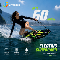Planche de surf électrique en fibre de carbone de haute qualité, fabriquée en usine, puissante, vitesse maximale de 62 km/h