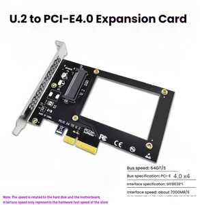 U.2 để PCIe 4.0 X4 Adapter cho 2.5 inch u.2 <span class=keywords><strong>SSD</strong></span>, <span class=keywords><strong>PCI</strong></span>-E 4.0 Riser Thẻ <span class=keywords><strong>PCI</strong></span> Express để u.2 <span class=keywords><strong>SSD</strong></span> ổ cứng chuyển đổi thẻ sff8639 - Product Image 2