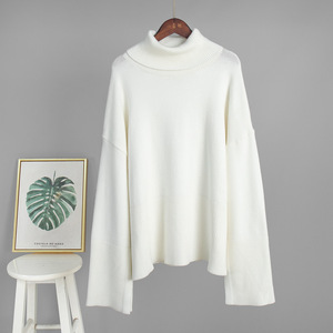 2026 겨울 신상 두꺼운 여성 니트 스커트 슈트 부드러운 2피스 세트 여성 터틀넥 스웨터 와이드 스커트 니트 의상 - Product Image 5