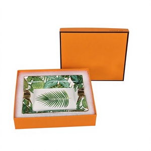 Vintage Green Leaf 19.6cm Cigar <b>Ashtray</b> Home Office Living Room Decoration Ceramic <b>Ashtray</b> - Product Image 1