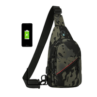 Sac de Poitrine Homme de Voyage Grande Capacité en Nylon Imperméable avec Fermeture Éclair, Recharge USB, Idéal pour le Sport et les Activités de Plein Air – Vente en Gros Personnalisée
