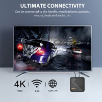 M98 M5 Android TV Box Reproductor Multimedia 4K Ultra HD con Procesador Amlogic S905W de Cuatro Núcleos Dispositivo de Transmisión WiFi