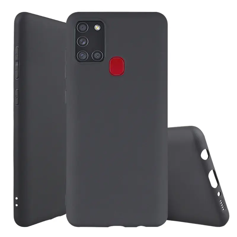 For Samsung Galaxy A12 Plus Case Ultra Thin Black Matte Soft TPU Case Drop-proof Cover for For Samsung Galaxy M02