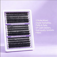 Cils en grappe effet volume naturel, épais et spectaculaires, pour un look complet, en plateau, vente en gros, fournitures pour distributeurs de produits de beauté, cils personnalisables avec logo