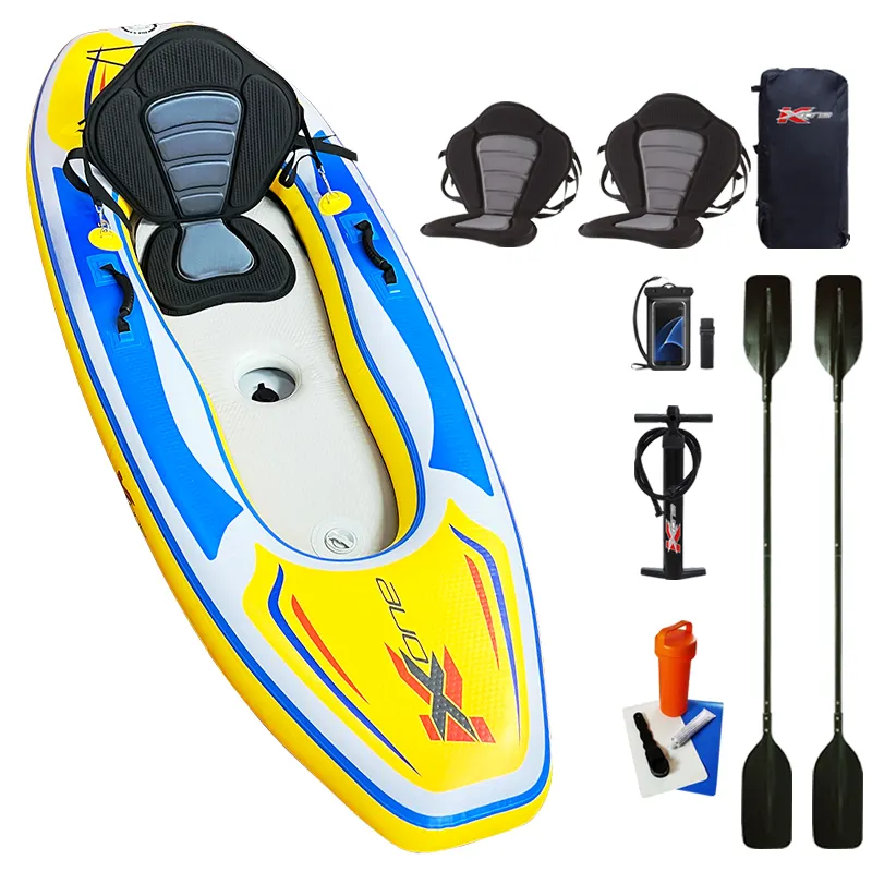 Zebec Kxone şişme kano katlanabilir Fishingt özel PVC kaymak kayaks tüm aksesuarları ile