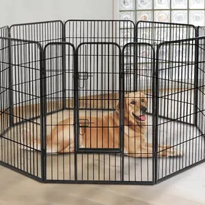 מותאם אישית גודל גדול אופנה מתקפל בעלי החיים כלוב לנשימה כלב גדר כלוב כבד 8 לוח
