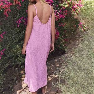 เดรสยาวแบบใหม่สำหรับผู้หญิง สายคล้องไหล่ ไร้แขน ทรงเข้ารูป คอทรงกลม ผ้าเนื้อนุ่ม เปิดหลัง ทรงรัดรูป สำหรับผู้หญิง - Product Image 2