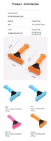 Peigne de toilettage professionnel pour animaux de compagnie (chats et chiens) à deux lames, accessoires pour animaux, brosse anti-poils pour chiens et chats