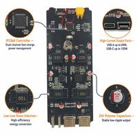 Module de batterie externe personnalisé, carte de circuit imprimé PCBA, contrôleur avec charge rapide PD 2C 2A 4 ports 60W 100W QC USB C, écran LCD