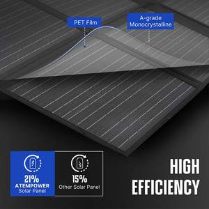 <span class=keywords><strong>Amazon</strong></span> nouvelle tendance imperméable tout noir Perc <span class=keywords><strong>Portable</strong></span> pliable Etfe 200w 250w 300w panneaux solaires pliables flexibles - Product Image 2