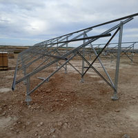 Structures au sol de montage photovoltaïque sur mesure en acier galvanisé à chaud pleine dimension, robustes, de type MW, pour fermes solaires, garantie 25 ans