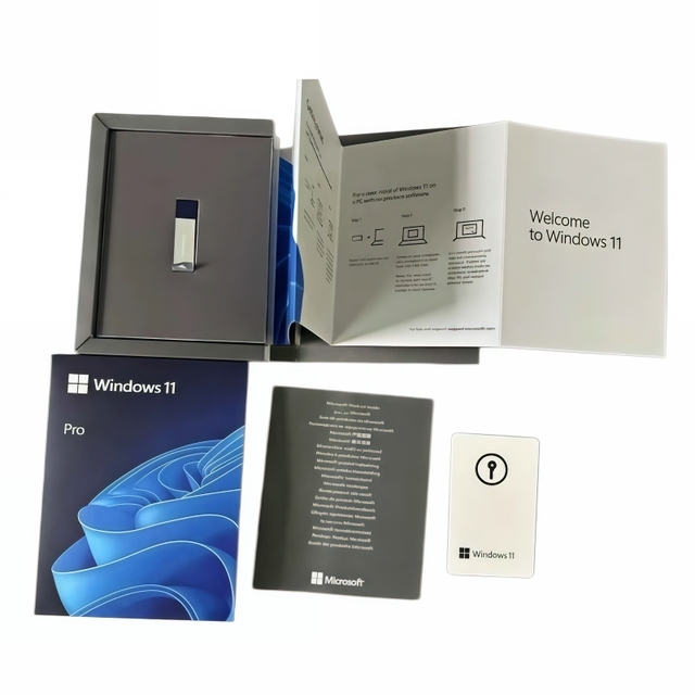 Windows 11 Pro USB Retail BOX with Key Card English/Korean/Japanese/Russian Online Activation Win 11 Professional FPP License