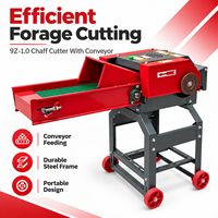 Vente en gros usine 9Z-1.0 Hacheuse de paille et de fourrage avec tapis roulant, Machine de découpe de fourrage vert