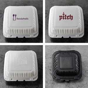 Phân hủy sinh học thực phẩm container lò vi sóng nhựa logo in mfpp hộp đựng thức ăn vỏ sò Hộp Ăn Trưa Takeaway bao bì thực phẩm - Product Image 3