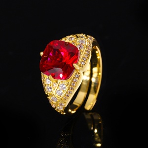 Premium Wholesale Jewelry Eco-friendly Copper 10*10mm Multicolor Cubic Zirconia Gold Plated <b>Ring</b> Bulk for Women - Product Image 3