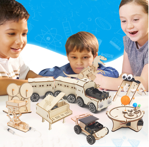 Pequeño <span class=keywords><strong>carrusel</strong></span> de tecnología Manual DIY, Juguetes Divertidos Edu para producción pequeña, modelo de ensamblaje físico - Product Image 6