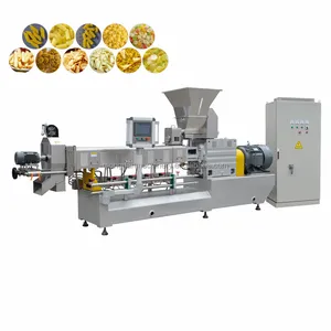 Schuine Staaf Bal Vorm Gepofte Maïs Snacks Maken Machine Maïs Rijst Puff Snack Voedsel Extruder Machine Verwerkingslijn