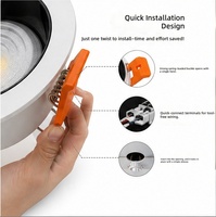 Lampu Downlight LED Plafon Modern Berbahan Aluminium, Model Cermin, 7W 12W 15W 20W, Lumen Tinggi, Anti Silau, Sorot Cahaya Putih Dingin 6000K