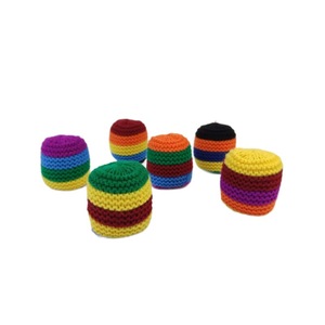Slow Rebound Squeeze Toy Set Including Yarn Sand Balls rainbow Rings and <b>Hand</b> Woven Patterned Toy Balls - Product Image 5