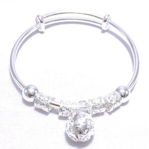 Bracelet G76 en gros pour femme, motif clochette porte-bonheur, perles fantaisie, bracelet jonc pour femme - Product Image 5