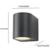 1111 GU10 Verre Diffuseur Extérieur Led Applique Murale Jardin Aluminium Lampe Étanche