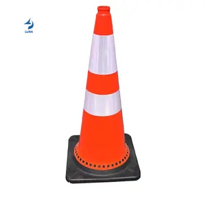 Cone de tráfego de pvc de 900mm, alta qualidade, vermelho, segurança personalizada, cone de estrada