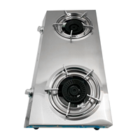 Brûleurs de cuisinière à gaz, brûleurs à gaz pour la cuisson intérieure et extérieure, en acier inoxydable, 2 brûleurs, cuisinières de cuisine domestiques