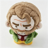 Poupée en peluche personnalisée de vieil homme barbu en costume, figurine de gentleman rembourrée pour l'affichage et les cadeaux de fêtes