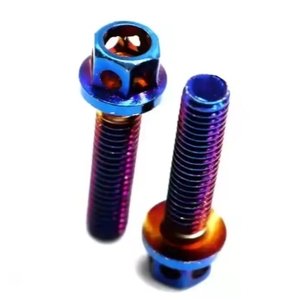 Yph Nhà Máy Trực Tiếp Chất Lượng Cao Titan Bu Lông Gr5 Titan Vàng <span class=keywords><strong>Hex</strong></span> Mặt Bích Đầu Bu Lông Cho Xe Máy - Product Image 2