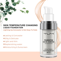 FOND de Teint Liquide TLM Correcteur Couvrant Crème BB Teint Parfait Base Maquillage Correcteur TLM Changeant de Couleur Toute la Journée