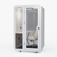 Cabine de bureau multifonctionnelle moderne en acier et verre, prix compétitif, pour bureau à aire ouverte, cabine acoustique, télétravail, portable, pour hôtel et salon