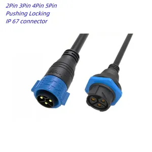 Fabriek Verkopen Led Licht Strip Mannelijke Vrouwelijke 3 5 6 8 12 Pins Waterdichte Connector Kabel Zwart-In Connector