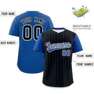 2025 Custom Button <b>Down</b> Baseball Jersey with Stripe Personalized Stitched Name Number Logo Team Uniform Shirt - Product Image 1
