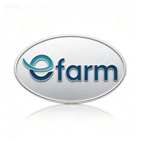 Großhandel Agri Brand Glitzer-Sand-Abzeichen, vergoldetes ovales E-Farm-Logo, Farm Tech Werbe- und Gedenk-Reversnadel