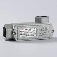 Shen Hai ATEX Bend Gauche Antidéflagrant Grâce à la Jonction de Connexion Aluminium IP66 Câblage Boîte de Filetage